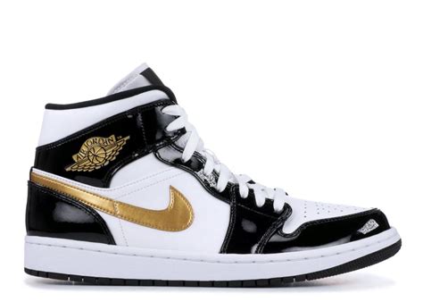 Air Jordan 1 Mid Patent SE 'Black Gold' - Air Jordan - 852542 007 ...