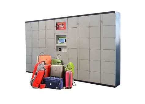 24/7 Airport Automated High Quality Steel Luggage Lockers With Phone ...