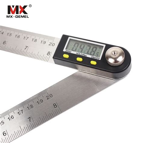 MX DEMEL 200mm Digital Protractor Inclinometer Goniometer Level Measuring Tool Electronic Angle ...