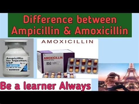 Difference between Ampicillin & Amoxicillin - YouTube