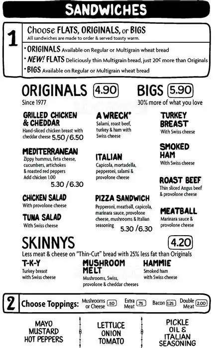 Potbelly Sandwich Shop Menu, Menu for Potbelly Sandwich Shop, Cedar ...