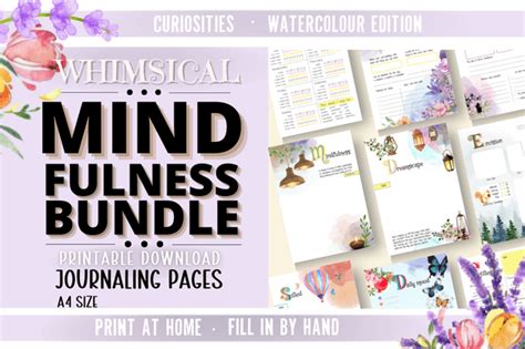 Printable Mindfulness Journal Pages Graphic by Nann Digital Art · Creative Fabrica