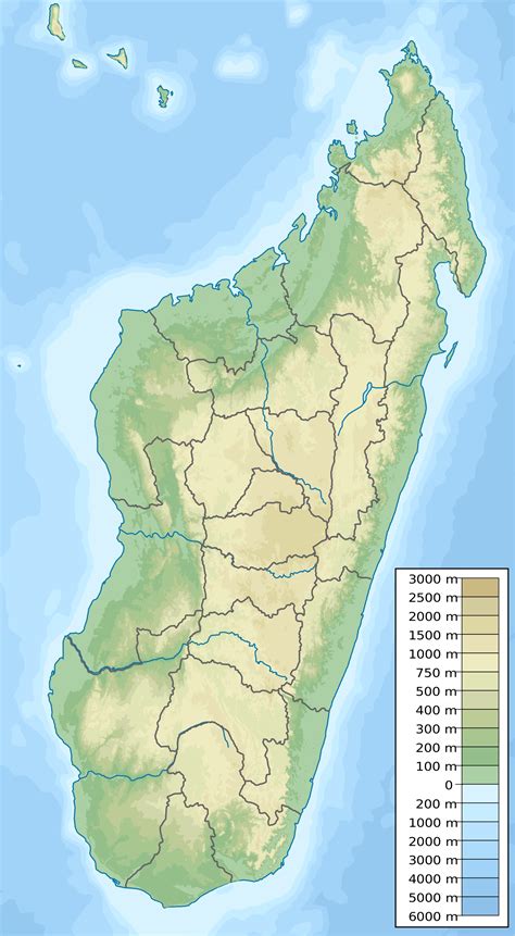 Madagascar - topographic • Map • PopulationData.net