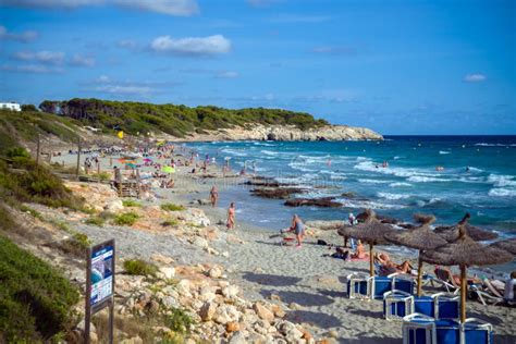 Santo Tomas Beach and Mediterranean Sea in Menorca, Spain, September, 2019 Editorial Stock Photo ...