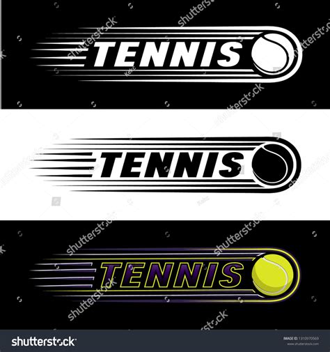 Color Vector Logo On Theme Tennis Stock Vector (Royalty Free) 1310970569 | Shutterstock