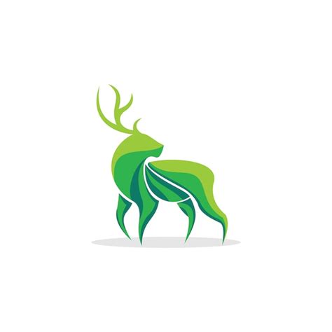 Premium Vector | Deer green logo inspiration