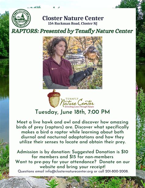 Raptors: Presented by Tenafly Nature Center – Closter Nature Center