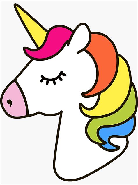 "unicorn head cartoon fictional character" Sticker for Sale by rokomanto | Redbubble