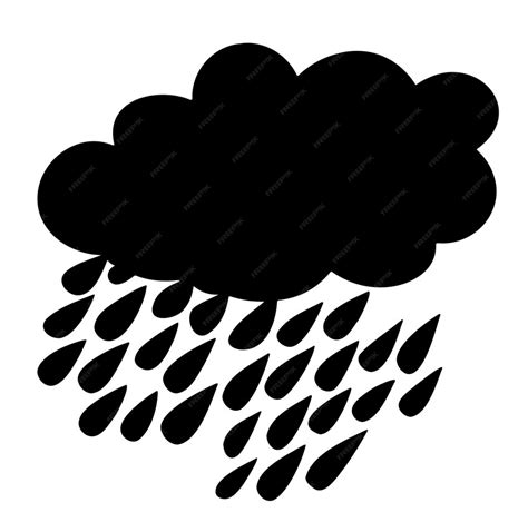 Premium Vector | Rain clouds icon rain cloud black vector cloud with ...