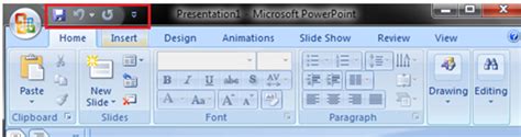 Powerpoint Quick Access Toolbar - javatpoint