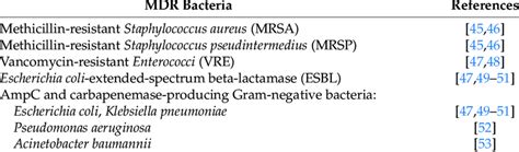 MDR bacteria isolated from dogs and cats. | Download Scientific Diagram