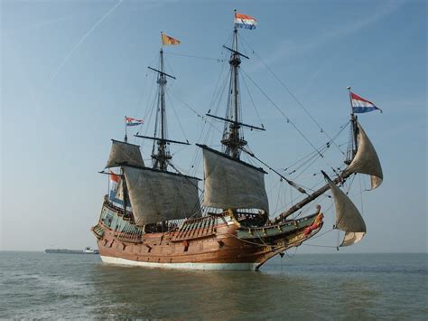 Replica of the "Batavia", an early 17th century Dutch East India Company ship ...