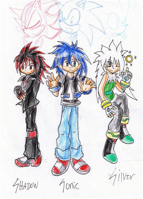 Sonic, Shadow, and Silver by DarkThief2008 on DeviantArt