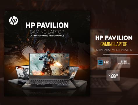 Dribbble - hp-pavilion-gaming-laptop-advertisement-poster-design-2.jpg by Designerrimon