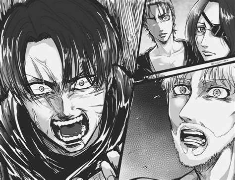 Attack On Titan Manga Levi Vs Beast Titan - Griff Black