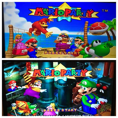 Two different n64 Mario Party start screens : r/n64