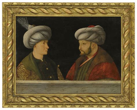 PORTRAIT OF SULTAN MEHMED II (1432-1481) WITH A YOUNG DIGNITARY ...