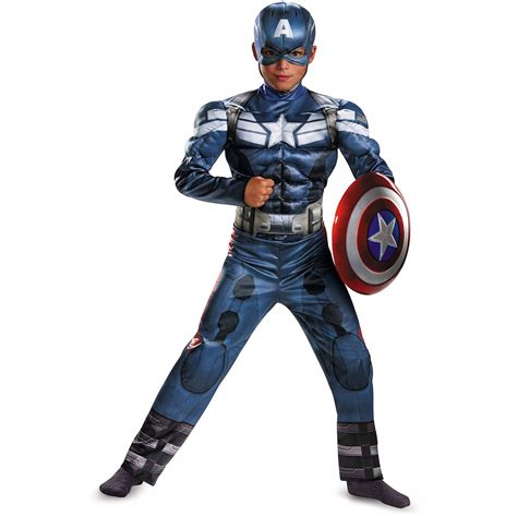 Captain America Retro Muscle Child Halloween Costume - Walmart.com