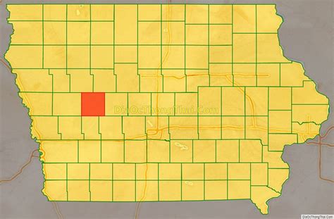 Map of Carroll County, Iowa