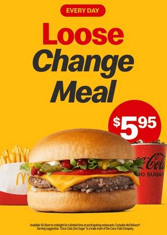 DEAL: McDonald's - $5.95 Loose Change Meal with Deluxe Cheeseburger, Small Fries & Drink ...