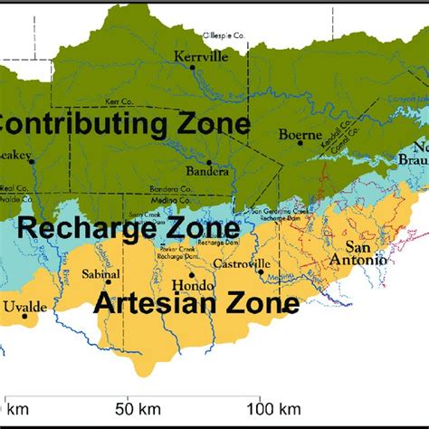 Edwards Aquifer Recharge Zone Map - Maps For You