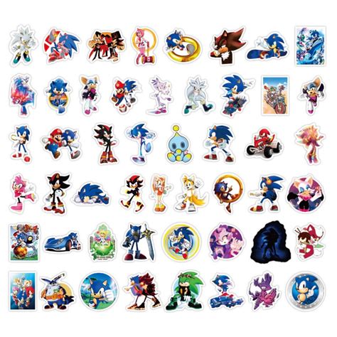 Sonic Party Stickers - Sonic Party Supplies - MyPartyBox