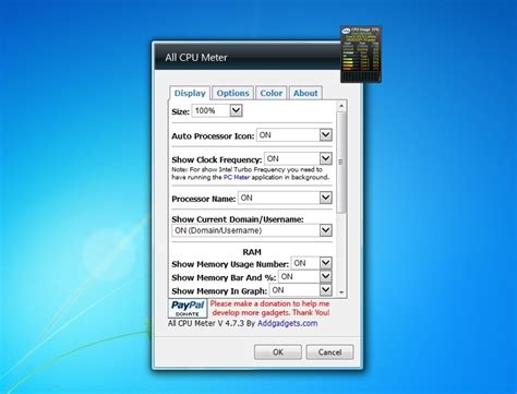 All Cpu Meter - Windows Desktop Gadget