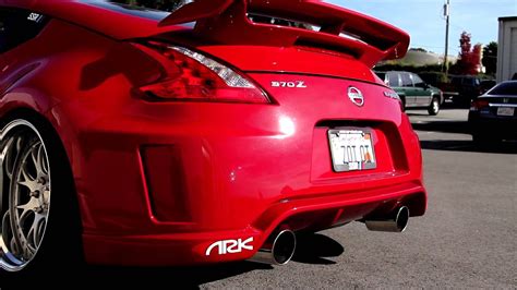 Nissan 370z Nismo with ARK high flow cats and Nismo Exhaust - YouTube