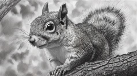 Squirrel In Pencil Drawing By Amy Background, Picture Of A Squirrel Drawing, Squirrel, Cute ...