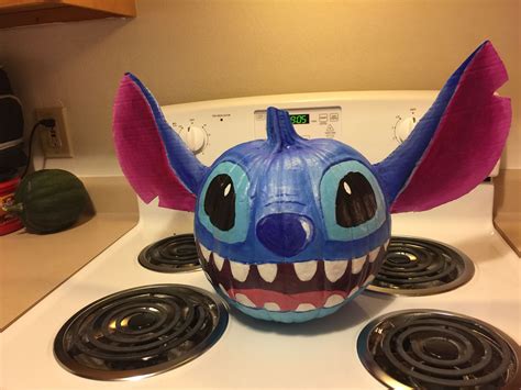 Stitch Pumpkin | Halloween pumpkin crafts, Creative pumpkin decorating, Pumpkin decorating contest