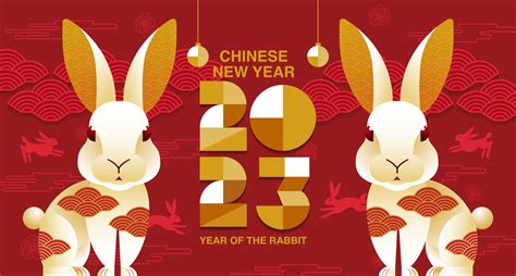 Lunar new year, Chinese New Year 2023 , Year of the Rabbit , Chinese Traditional 6628455 Vector ...