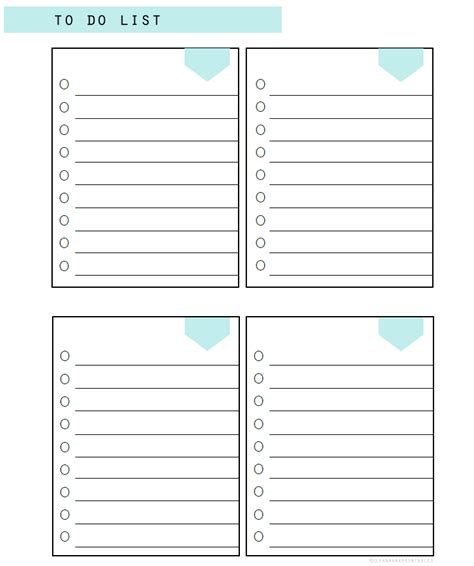 FREE Printable To Do Lists - Clean Mama