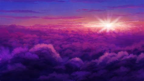 Cool Anime Purple Sunset Wallpapers - Wallpaper Cave