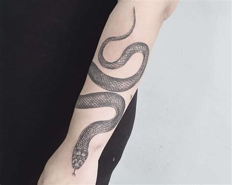 Black Mamba Snake Tattoo