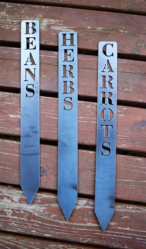 Individual Metal Garden Markers Plant Stakes Herb Markers Metal Garden Stakes Vegetable Markers ...