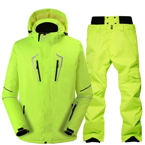 Ski Suit Male Windproof Waterproof Thicken Snow Clothes For men ...