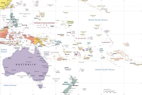 Oceania Political Map Pacific Islands 10878 | The Best Porn Website