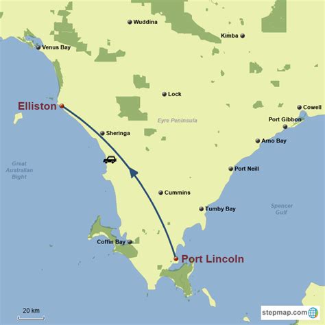 StepMap - Elliston - Landkarte für Australia