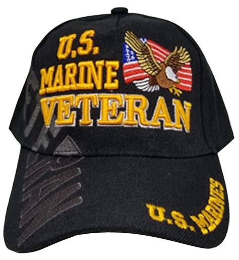 Buy Caps and Hats U.S. Marine Veteran Cap US USMC Black Hat United States - Walmart.com