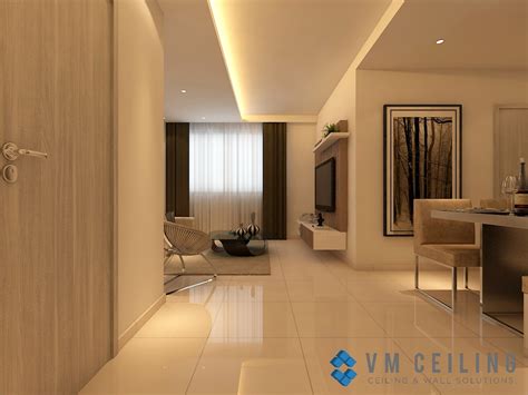 Bedroom False Ceiling & Cove Lighting Singapore Condo - Marine Parade - VM False Ceiling ...