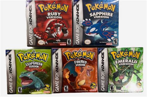 All GBA Pokemon w/Boxes - Gameboy Advance Pokemon Games