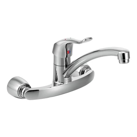 MOEN Single-Handle Wall-Mount Kitchen Faucet with 9 in. Spout in Chrome-8713 - The Home Depot