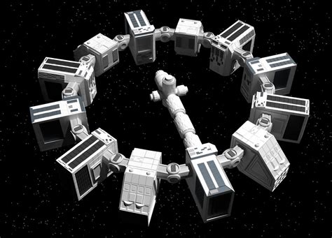 3D model Spaceship endurance interstellar space ship VR / AR / low-poly ...