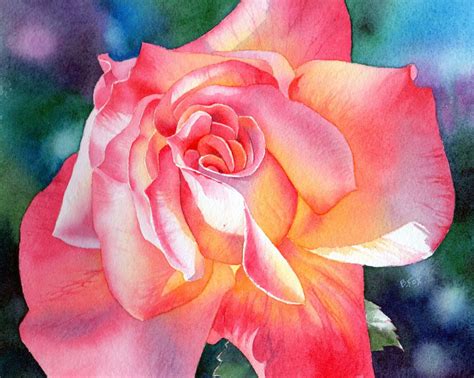 paint watercolour rose tutorial | Watercolor rose, Watercolor flowers, Rose painting