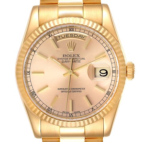 Rolex President Yellow Gold 118238 | Stock 31741 | SwissWatchExpo