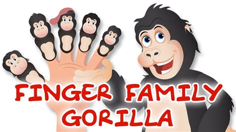 Crazy Gorilla Finger Family || Nursery Rhymes for Children in 3D || e3kids - YouTube