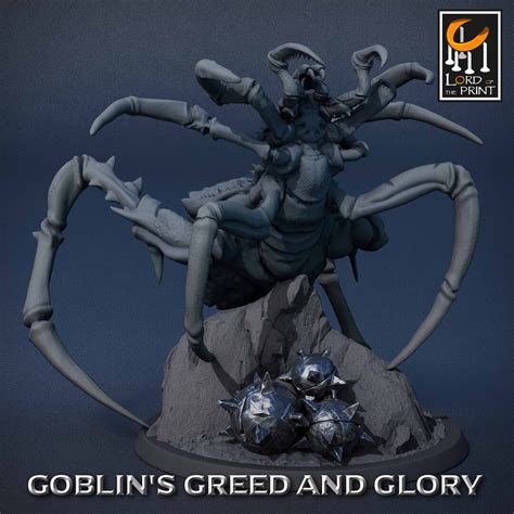 Giant Spider V4 Premium Dnd Miniature Mini 28mm 32mm up to 100mm Resin ...