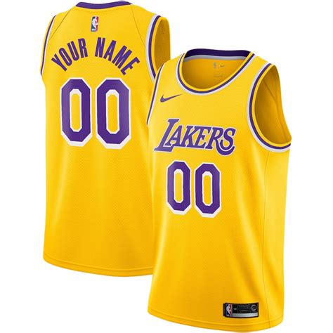 Nike Los Angeles Lakers Gold Custom Swingman Jersey - Icon Edition