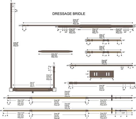 Size Charts for Bridles, Breastplates & Girths - Bridles & Reins ...