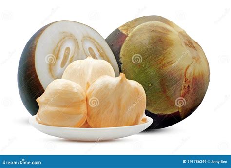 Palmyra Palm, Toddy Palm or Sugar Palm Fruit Isolated on White Stock Image - Image of leaf ...